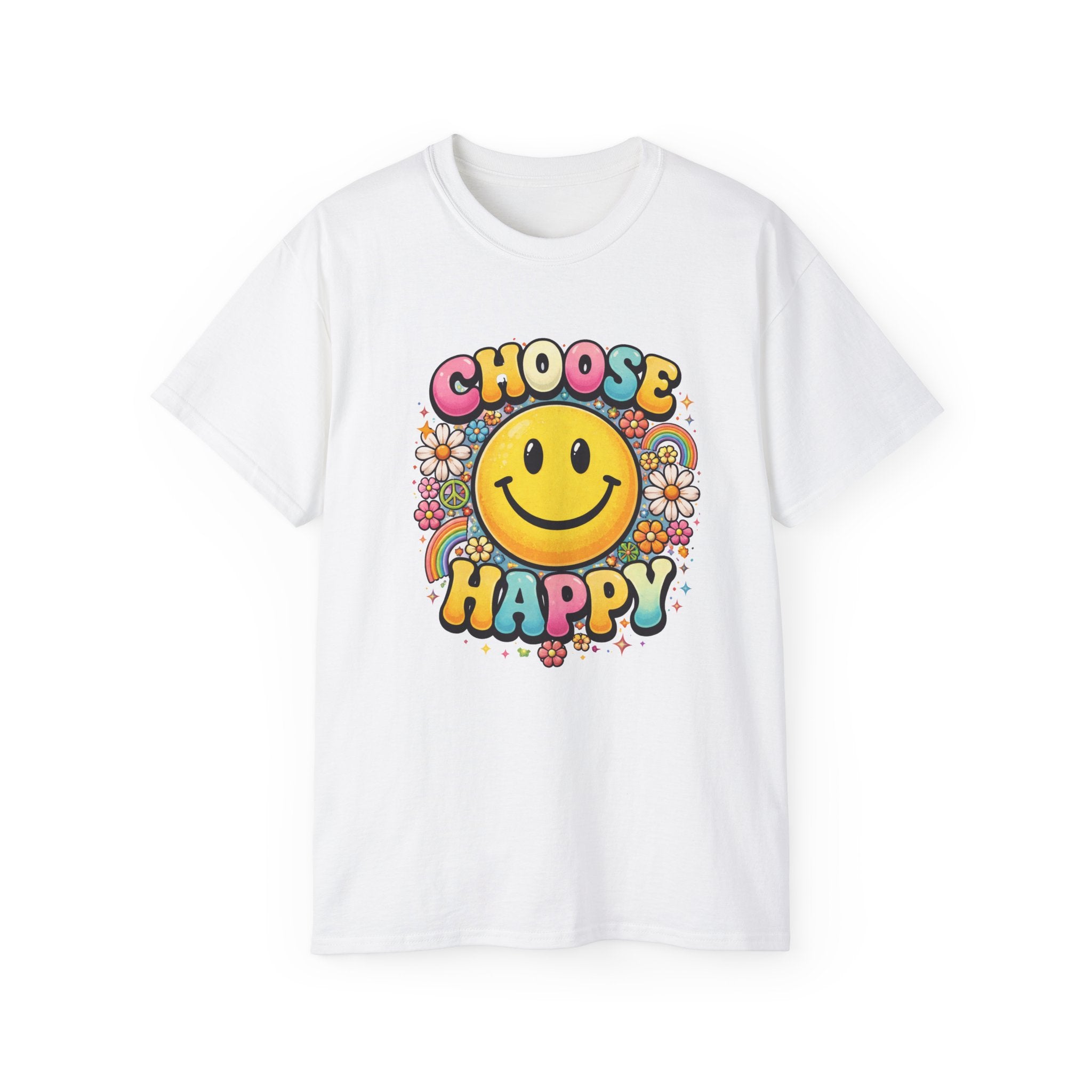 Choose Happy Smiley T-Shirt — Retro Happy Face Tee