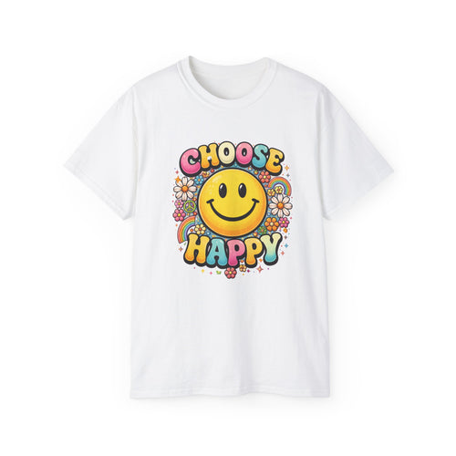 Choose Happy Smiley T-Shirt — Retro Happy Face Tee
