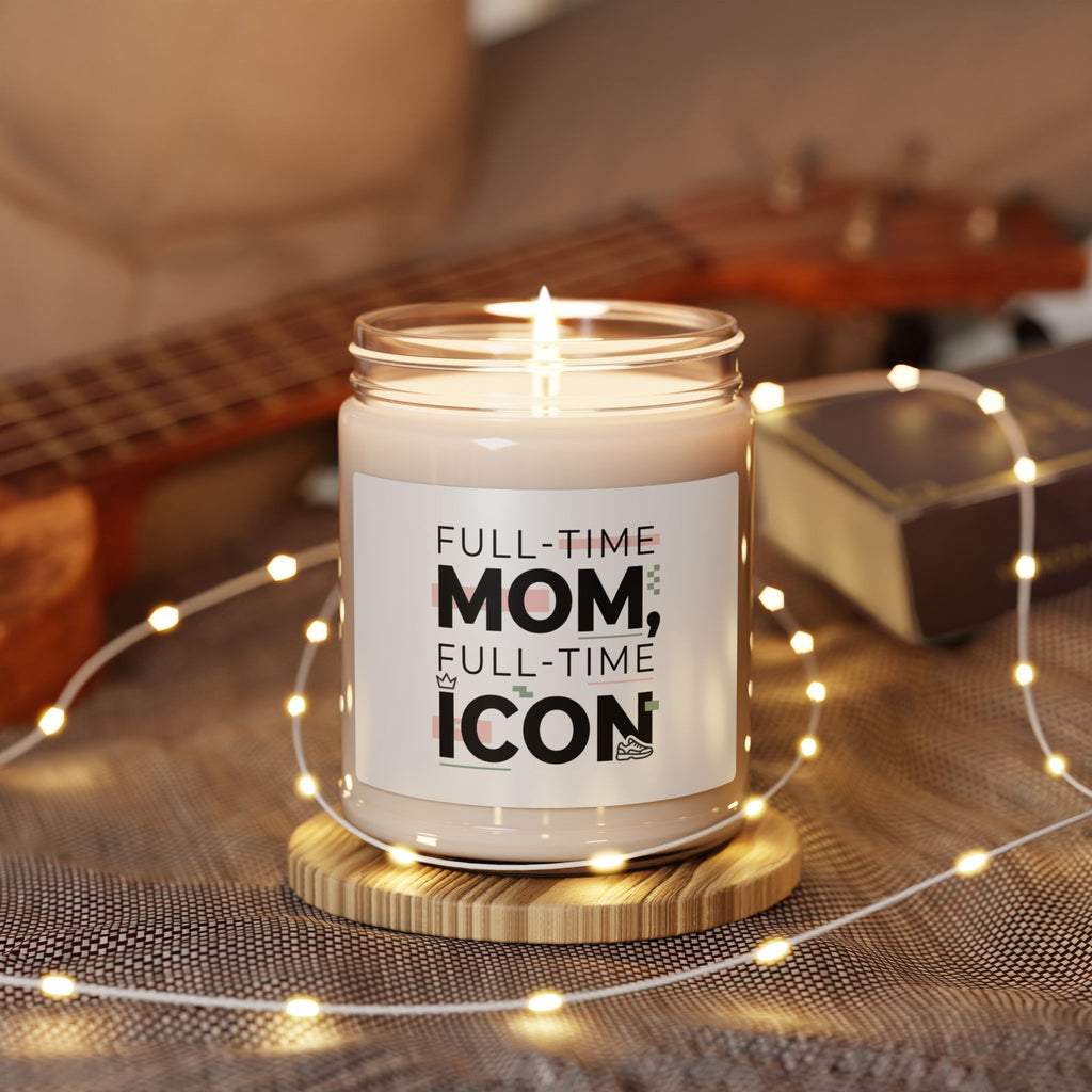 Full-Time Mom, Full-Time Icon Candle | Scented Soy Candle, Minimal Streetwear Mom