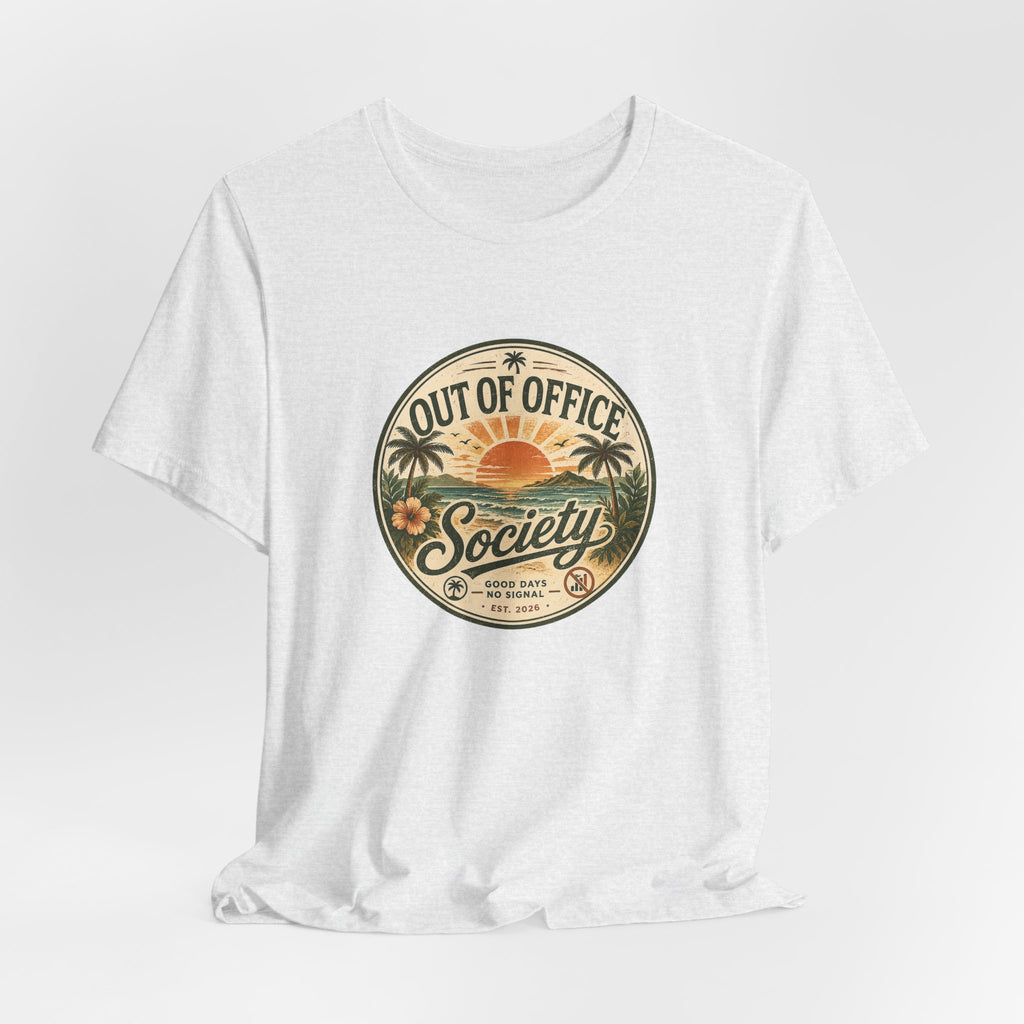 Out of Office Society Tee — Vacation Vibes Sunset Graphic T-Shirt