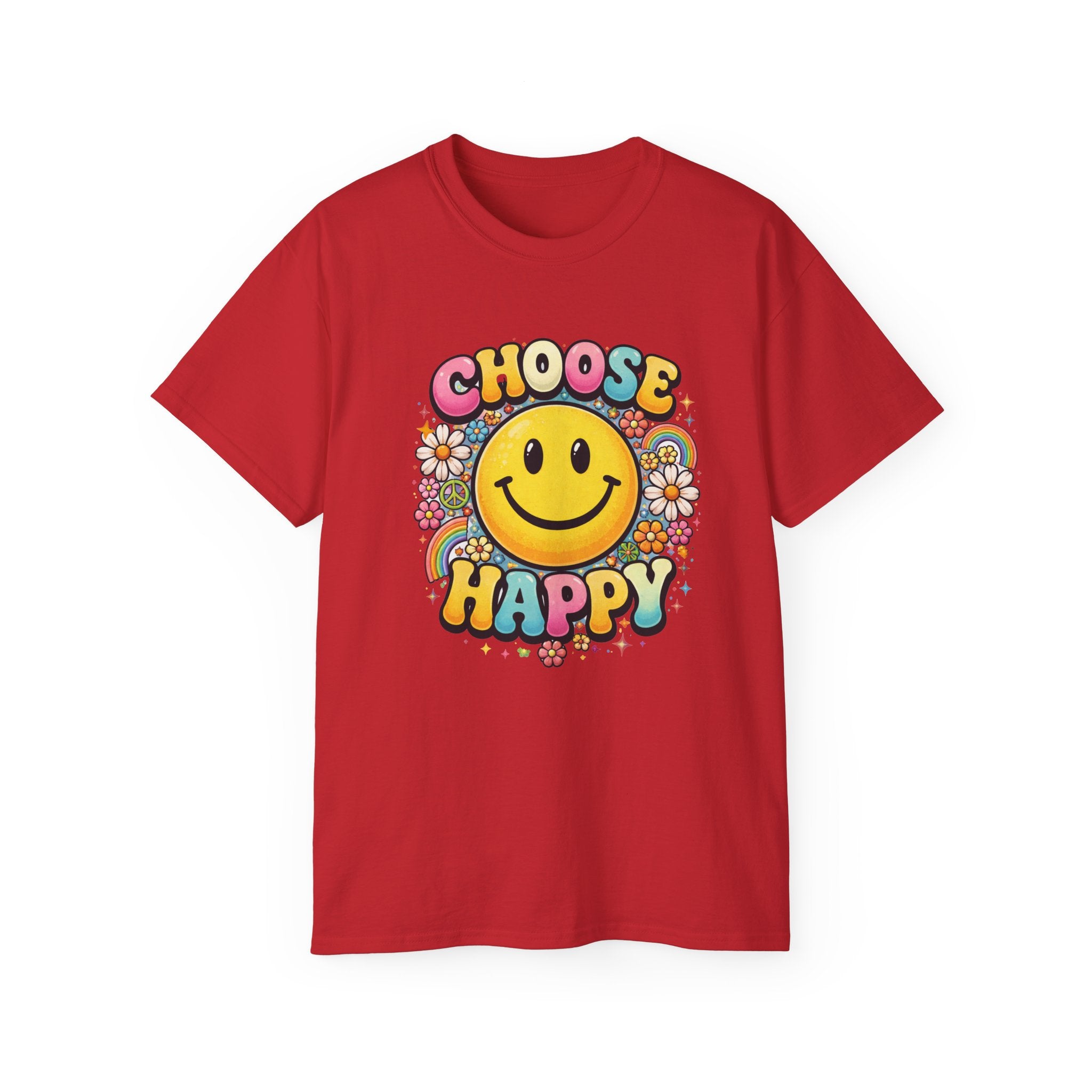 Choose Happy Smiley T-Shirt — Retro Happy Face Tee