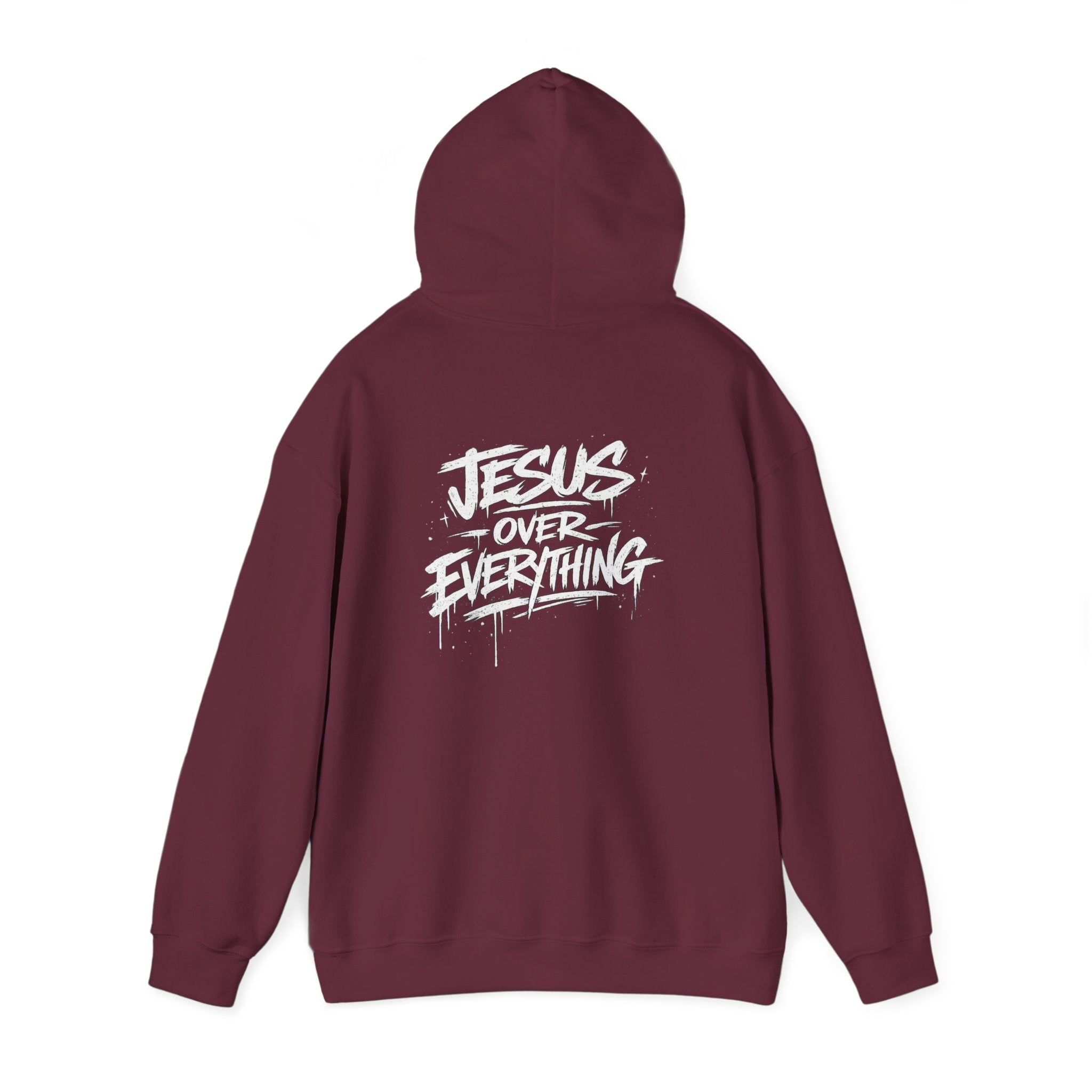 Jesus Over Everything Hoodie - Christian Faith Graphic Hoodie