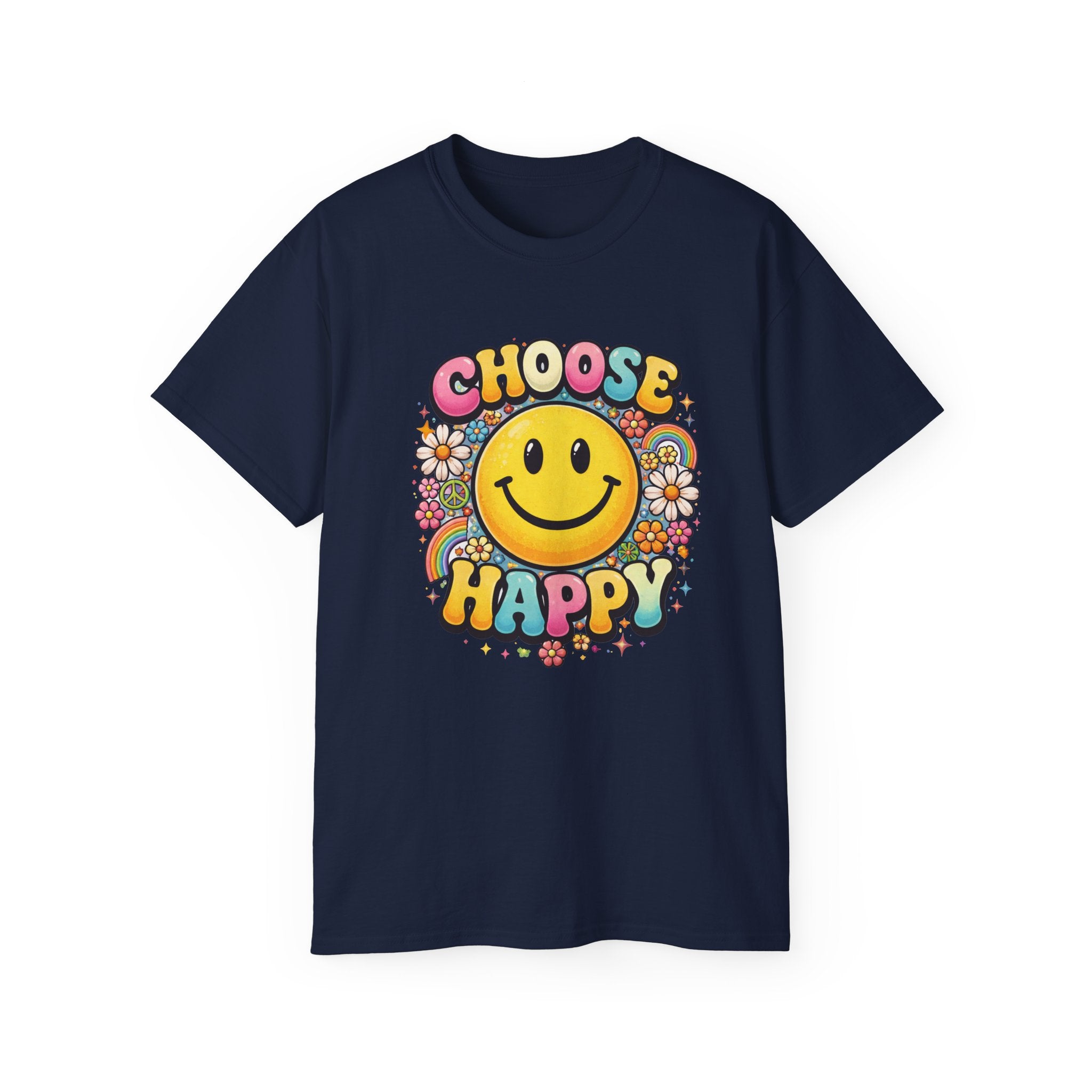 Choose Happy Smiley T-Shirt — Retro Happy Face Tee